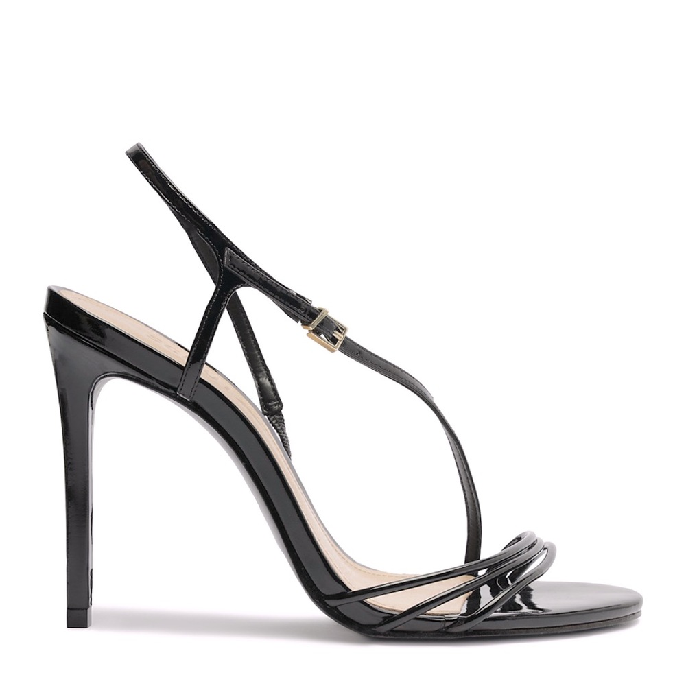Schutz Black Strappy Heels for Women